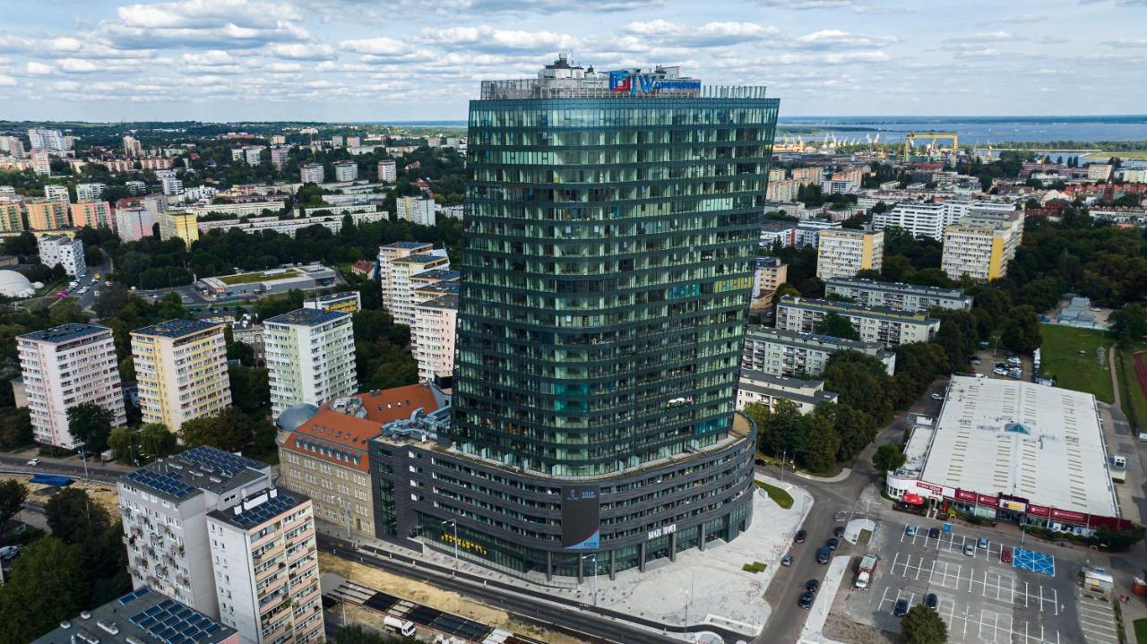 Aleda Hanza 14 Floor, Balkon Stettin Exterior foto
